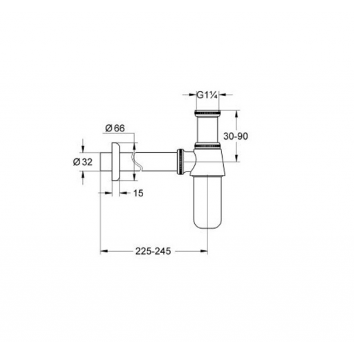 Сифон для раковины Grohe хром 28920000